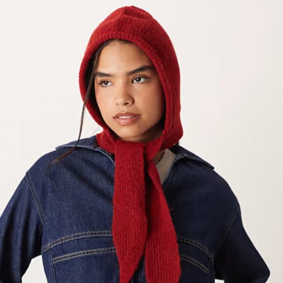 FREE PEOPLE Balabonnet Knit Bonnet Hat Red One Size NWT - Picture 3 of 5